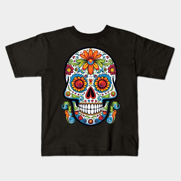 dia de muertos Kids T-Shirt by FK-UK